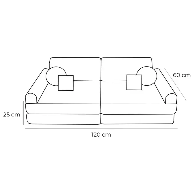 Vaikiška Modulinė Sofa Pocket - balta