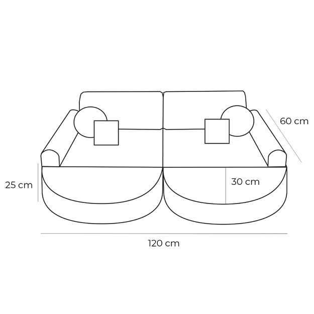 Vaikiška Modulinė Sofa Pocket - balta