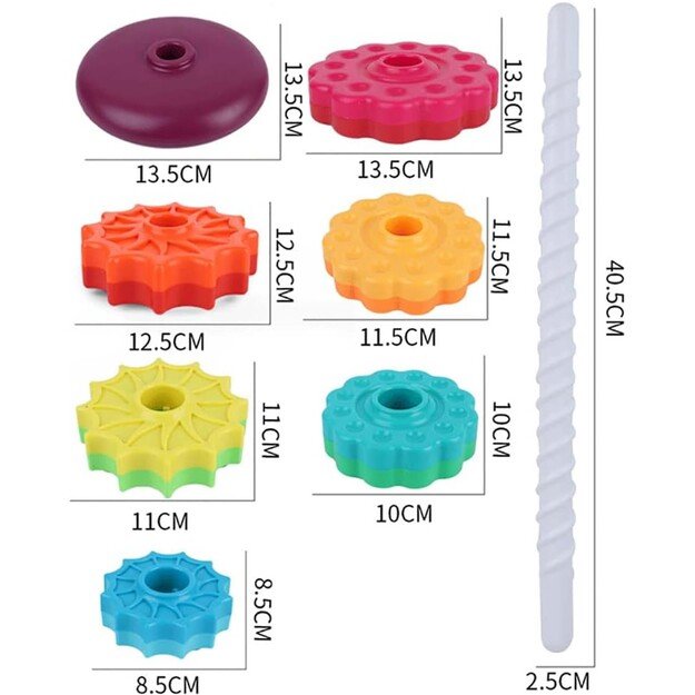 WOOPIE BABY Edukacinė susukta piramidė – bokštas 6