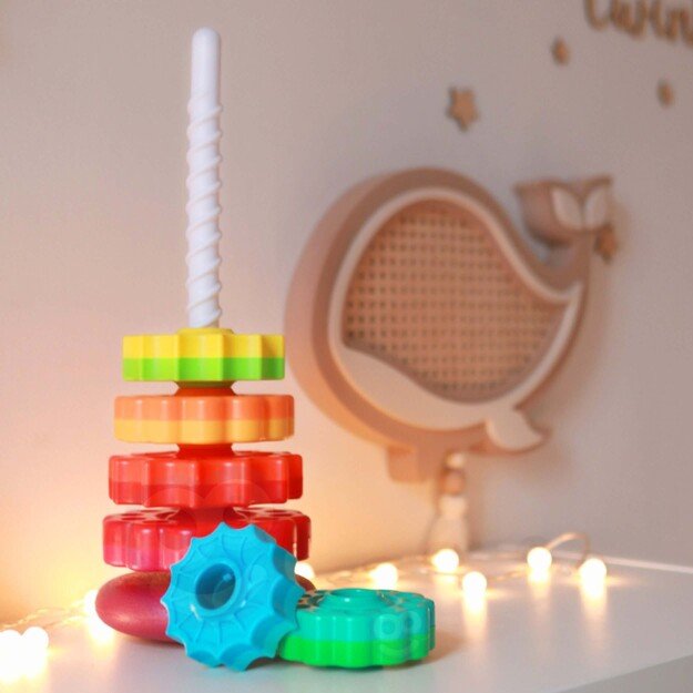 WOOPIE BABY Edukacinė susukta piramidė – bokštas 15