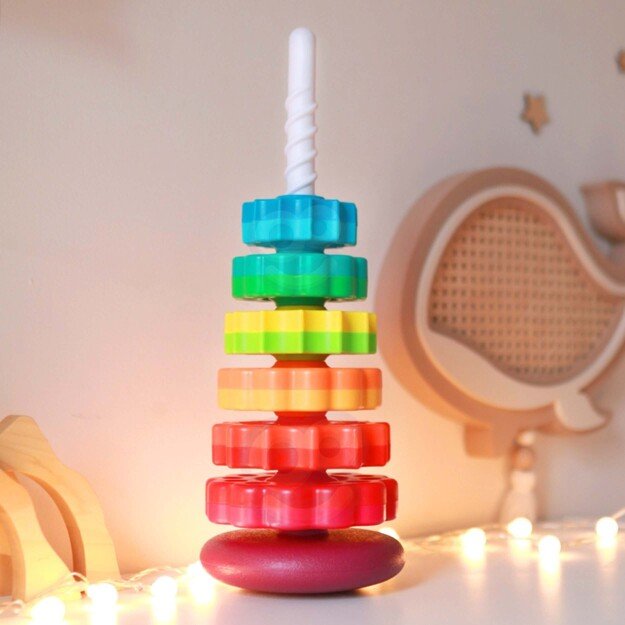 WOOPIE BABY Edukacinė susukta piramidė – bokštas 2