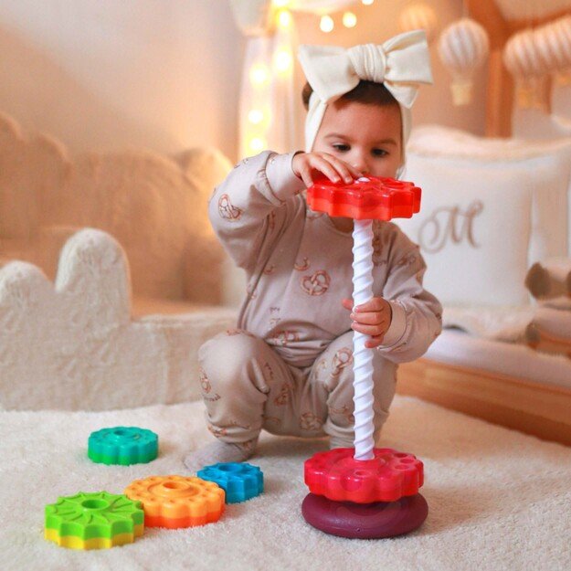 WOOPIE BABY Edukacinė susukta piramidė – bokštas 14