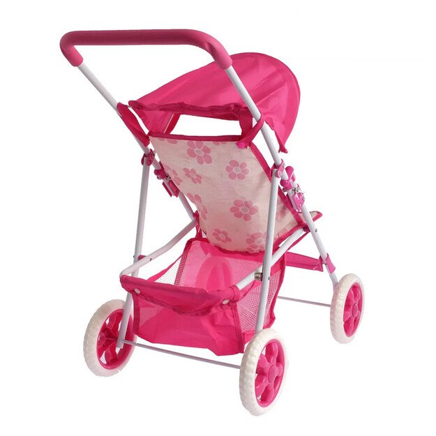 WOOPIE ROYAL Lėlių vežimėlis – gėlių rašto skėtinis vežimėlis 6