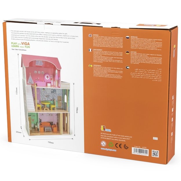 VIGA didelis medinis lėlių namas 15