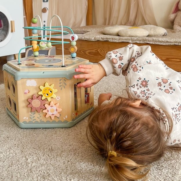 TOOKY TOY Interaktyvus medinis šešiakampis 