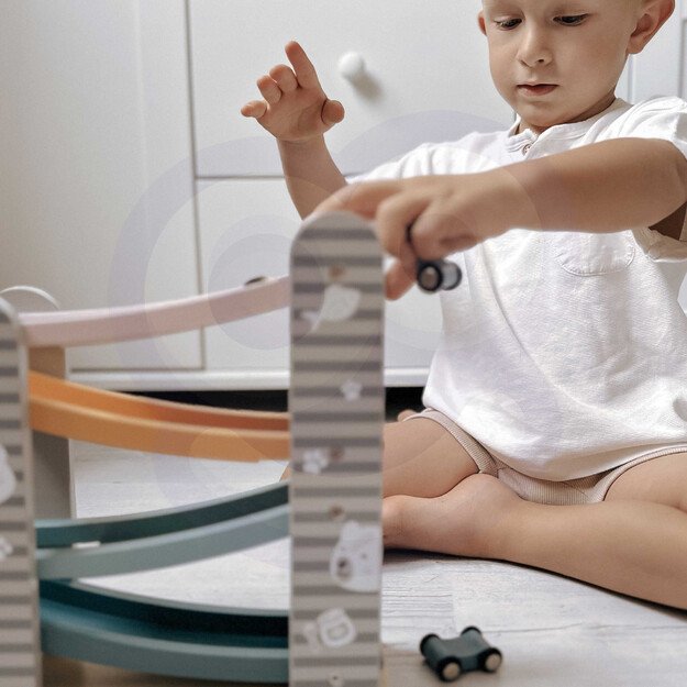 PolarB medinė žaislinių automobilių lenktynių trasa 1