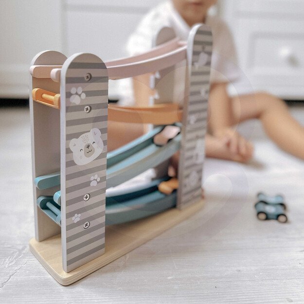 PolarB medinė žaislinių automobilių lenktynių trasa 6