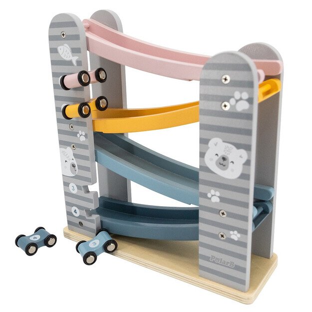 PolarB medinė žaislinių automobilių lenktynių trasa 10