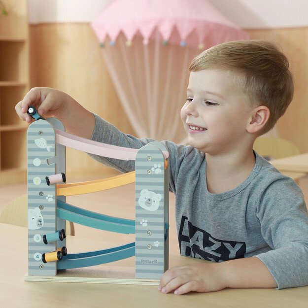 PolarB medinė žaislinių automobilių lenktynių trasa 12