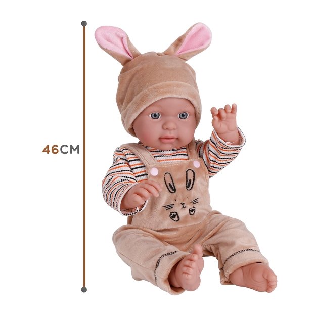 WOOPIE ROYAL Lėlė Kūdikis su Triušiuko Kostiumu – 46 cm 7