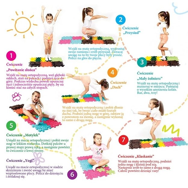 WOOPIE sensorinis ortopedinis kilimėlis (6 dalių rinkinys) 2