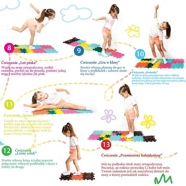 WOOPIE sensorinis ortopedinis kilimėlis (6 dalių rinkinys) 3