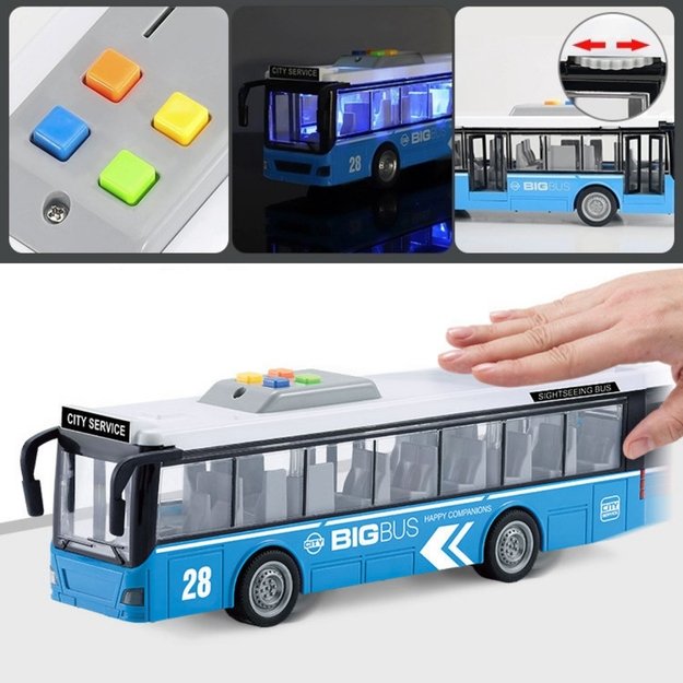 WOOPIE Interaktyvus elektrinis miesto autobusas 1:16 1