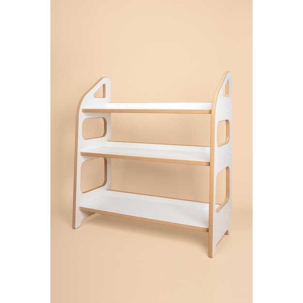 Montessori knygų lentyna MAXI. Baltos spalvos 2