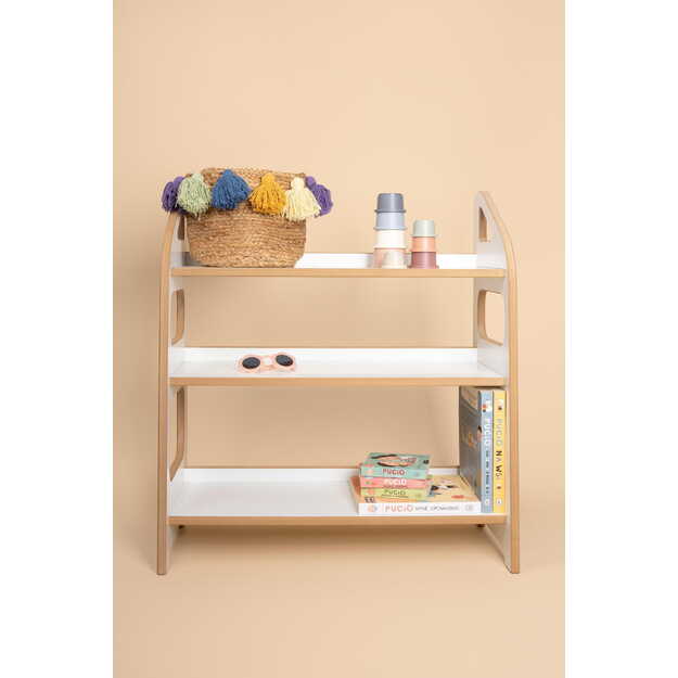 Montessori knygų lentyna MAXI. Baltos spalvos 3