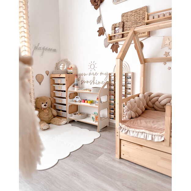 Montessori knygų lentyna MAXI. Baltos spalvos 4