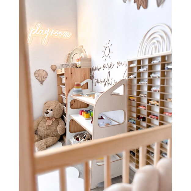 Montessori knygų lentyna MAXI. Baltos spalvos 6