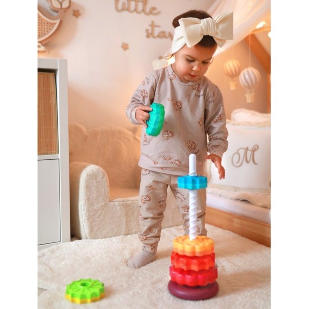 WOOPIE BABY Edukacinė susukta piramidė – bokštas 17