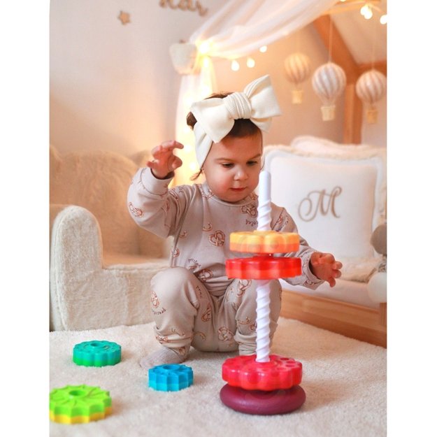 WOOPIE BABY Edukacinė susukta piramidė – bokštas 20