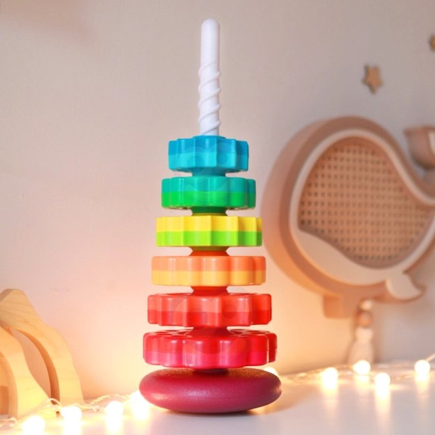 WOOPIE BABY Edukacinė susukta piramidė – bokštas 22