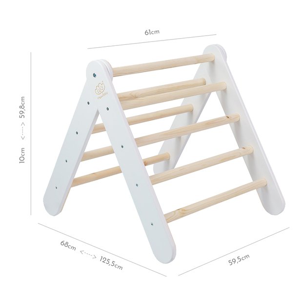 Montessori trikampis pikleris baltos spalvos (pristatymas 1-3 d.d.)