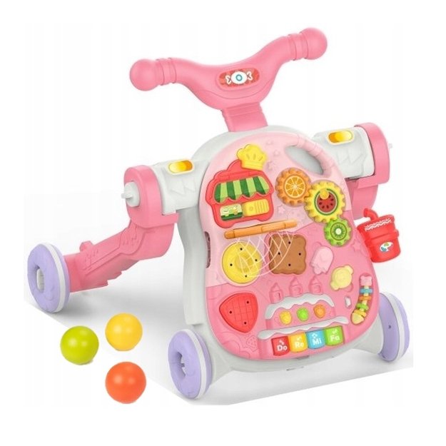 WOOPIE BABY Multifunkcinis 5-in-1 rožinis vaikštynės rinkinys (nuo 1 metų)