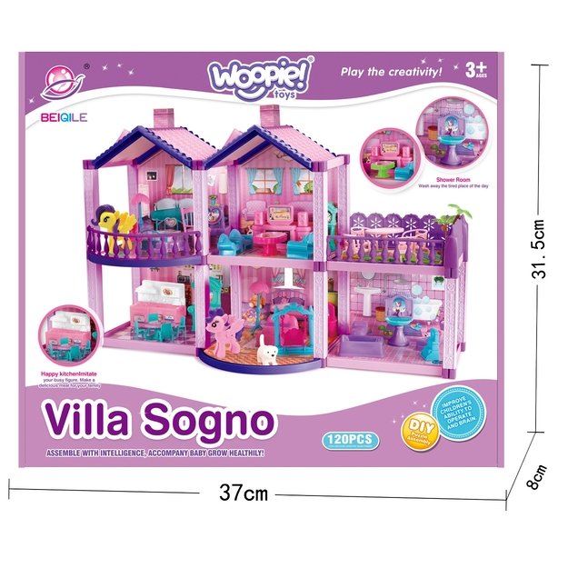 Lėlių namas PONY FANTASY VILLA 120 vnt.