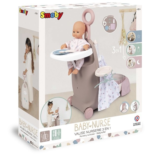 SMOBY Baby Nurse – daugiafunkcis lagaminas su lėlių lovyte 9