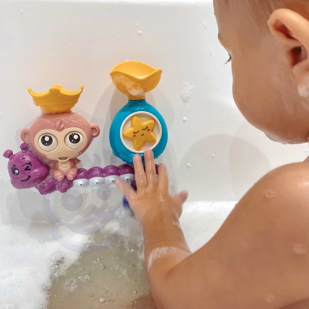 WOOPIE BABY Vandens žaislas maudynėms „Beždžionėlė“ + puodelis 8