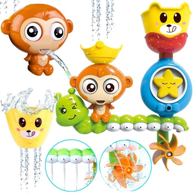 WOOPIE BABY Vandens žaislas maudynėms „Beždžionėlė“ + puodelis