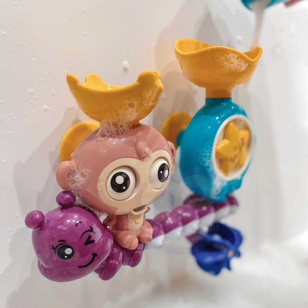 WOOPIE BABY Vandens žaislas maudynėms „Beždžionėlė“ + puodelis 6
