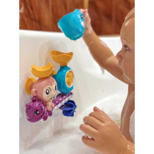 WOOPIE BABY Vandens žaislas maudynėms „Beždžionėlė“ + puodelis 1