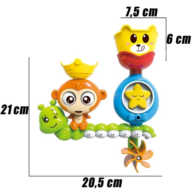 WOOPIE BABY Vandens žaislas maudynėms „Beždžionėlė“ + puodelis 15