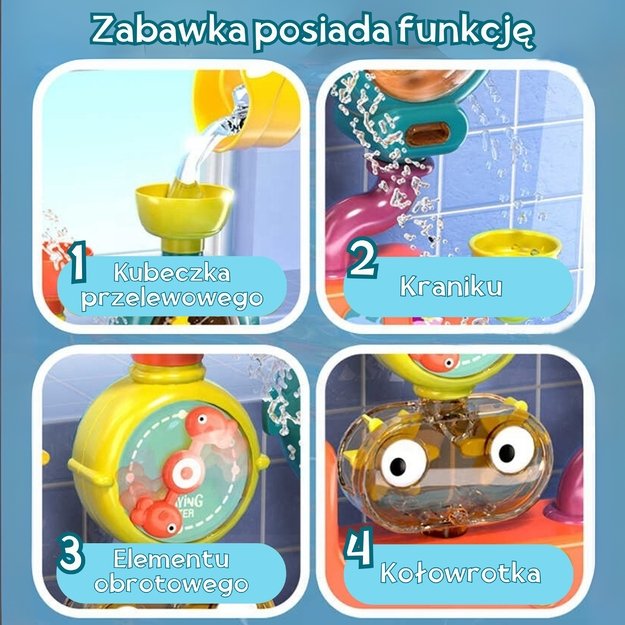 WOOPIE BABY Vandens žaislas „Kranas–dušas–fontanas“ su ančiuku 12