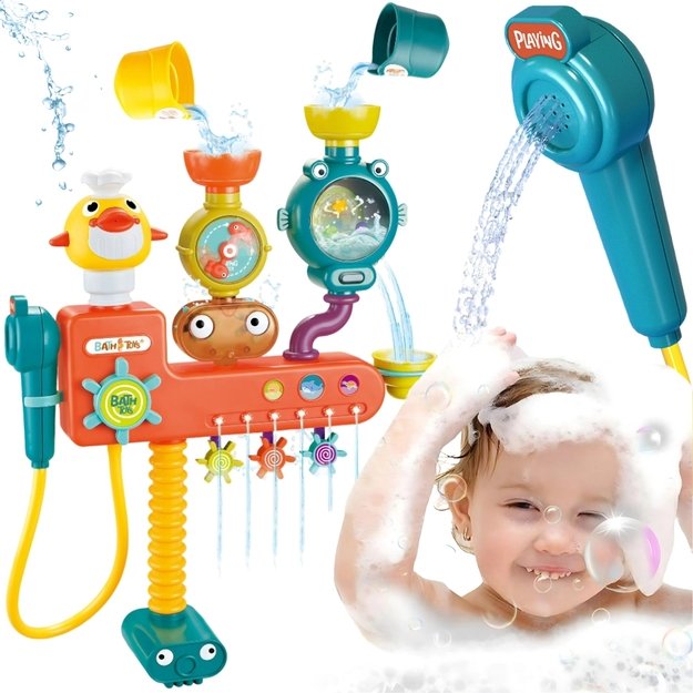 WOOPIE BABY Vandens žaislas „Kranas–dušas–fontanas“ su ančiuku