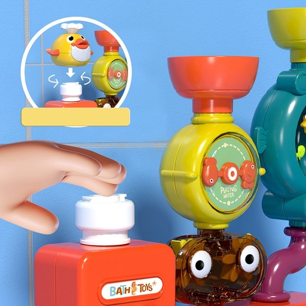 WOOPIE BABY Vandens žaislas „Kranas–dušas–fontanas“ su ančiuku 7