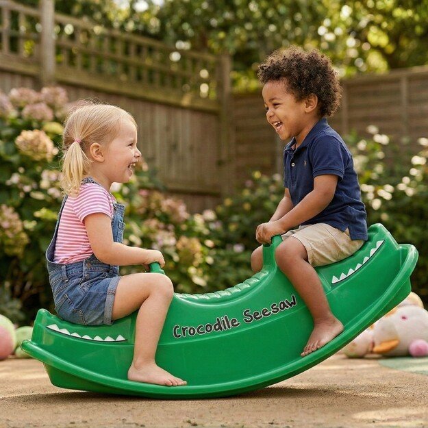 WOOPIE Krokodilo formos sūpynės–balansinis supamasis žaislas (daugia­vietis) 9