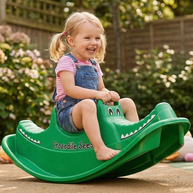 WOOPIE Krokodilo formos sūpynės–balansinis supamasis žaislas (daugia­vietis) 8