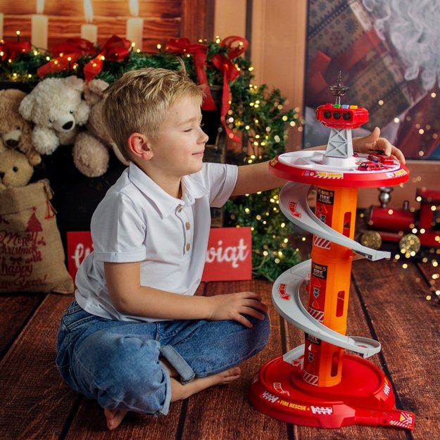 WOOPIE Spiralinė trasa – garažas automobiliukams (3 vnt.) 10