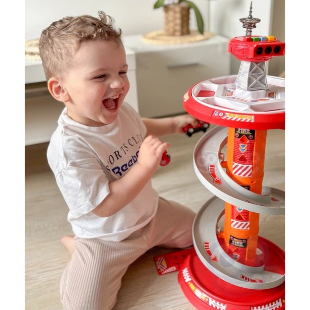 WOOPIE Spiralinė trasa – garažas automobiliukams (3 vnt.) 3