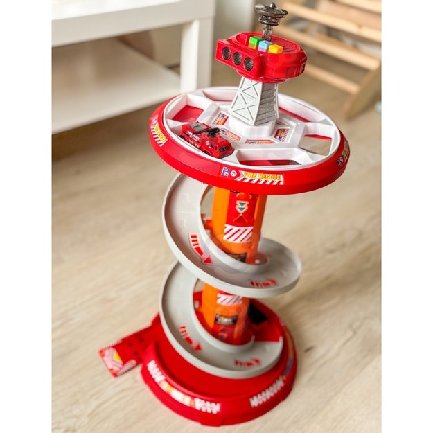 WOOPIE Spiralinė trasa – garažas automobiliukams (3 vnt.) 4