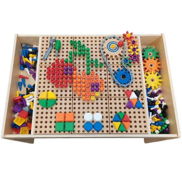 MASTERKIDZ Medinis edukacinis stalas su priedais „STEM Wall“ 7