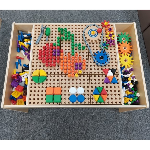 MASTERKIDZ Medinis edukacinis stalas su priedais „STEM Wall“ 4