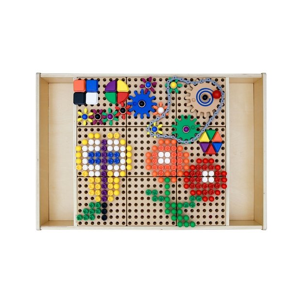 MASTERKIDZ Medinis edukacinis stalas su priedais „STEM Wall“ 6