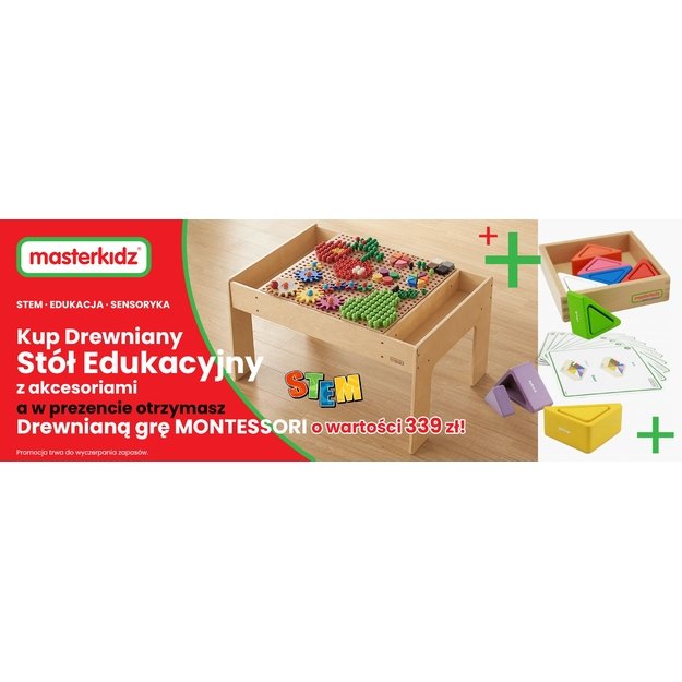 MASTERKIDZ Medinis edukacinis stalas su priedais „STEM Wall“ 15