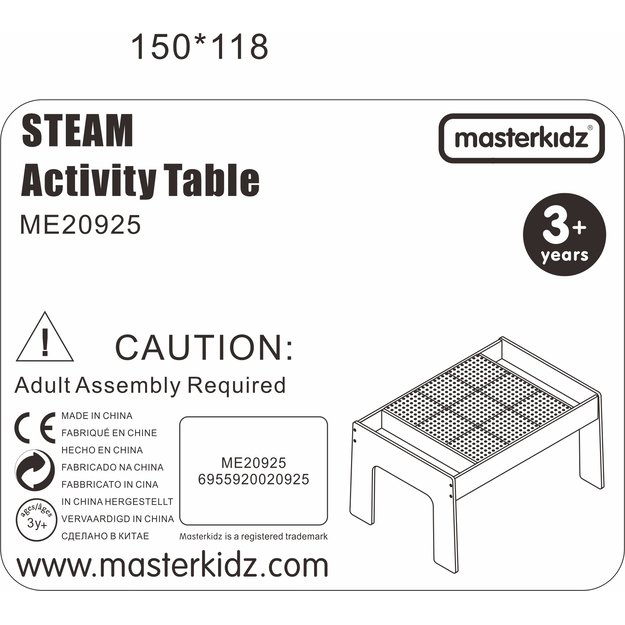 MASTERKIDZ Medinis edukacinis stalas su priedais „STEM Wall“ 16