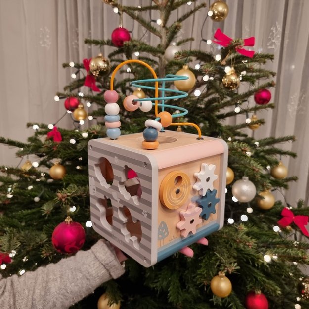 VIGA PolarB „Activity Box“ – medinis edukacinis žaidimų centras 5 viename (kūbelis) 14