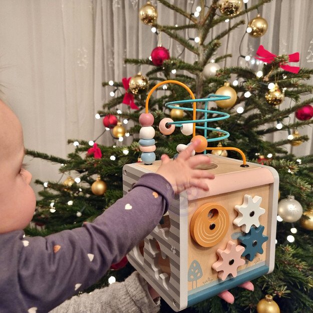 VIGA PolarB „Activity Box“ – medinis edukacinis žaidimų centras 5 viename (kūbelis) 7