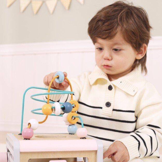 VIGA PolarB „Activity Box“ – medinis edukacinis žaidimų centras 5 viename (kūbelis) 5