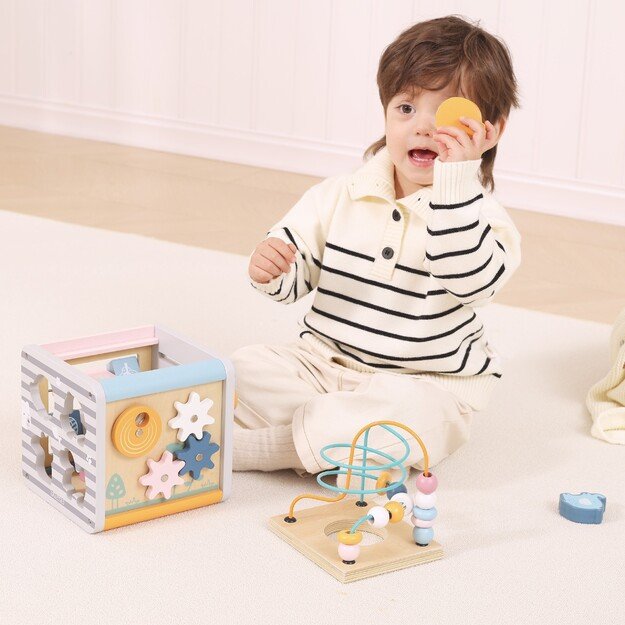 VIGA PolarB „Activity Box“ – medinis edukacinis žaidimų centras 5 viename (kūbelis) 4